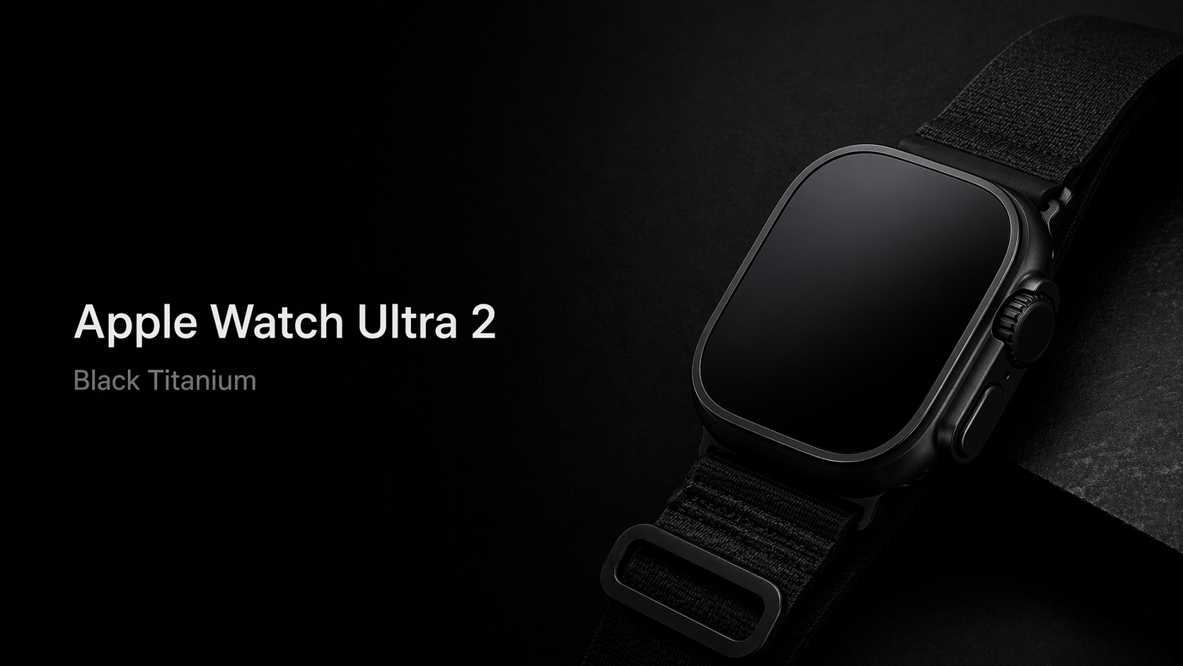 Apple Watch Ultra 2 ブラックチタン、黒い時計として。